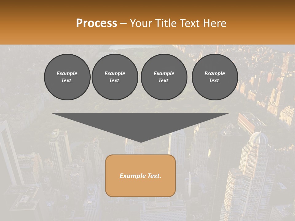 An Aerial View Of A City With Lots Of Tall Buildings PowerPoint Template