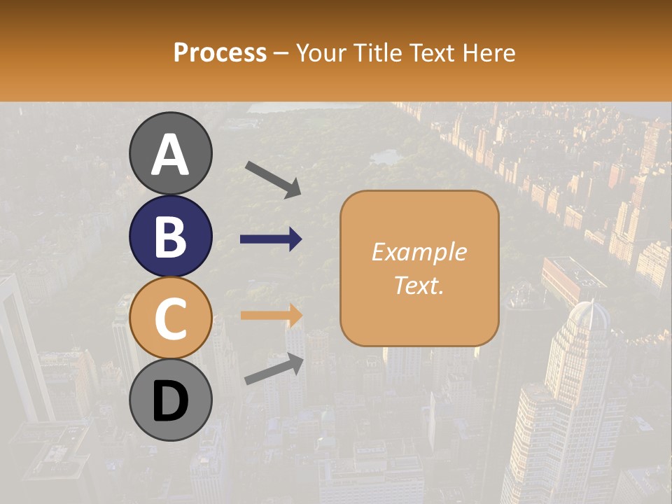An Aerial View Of A City With Lots Of Tall Buildings PowerPoint Template