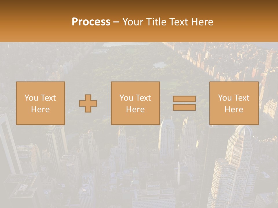 An Aerial View Of A City With Lots Of Tall Buildings PowerPoint Template