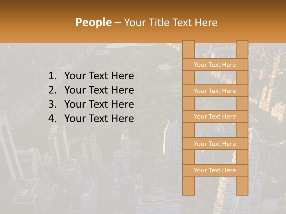 An Aerial View Of A City With Lots Of Tall Buildings PowerPoint Template