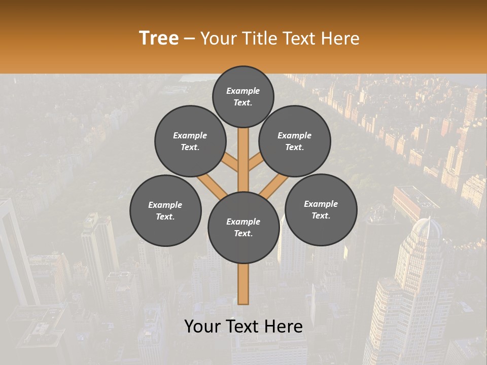 An Aerial View Of A City With Lots Of Tall Buildings PowerPoint Template