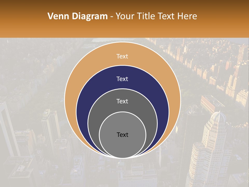 An Aerial View Of A City With Lots Of Tall Buildings PowerPoint Template