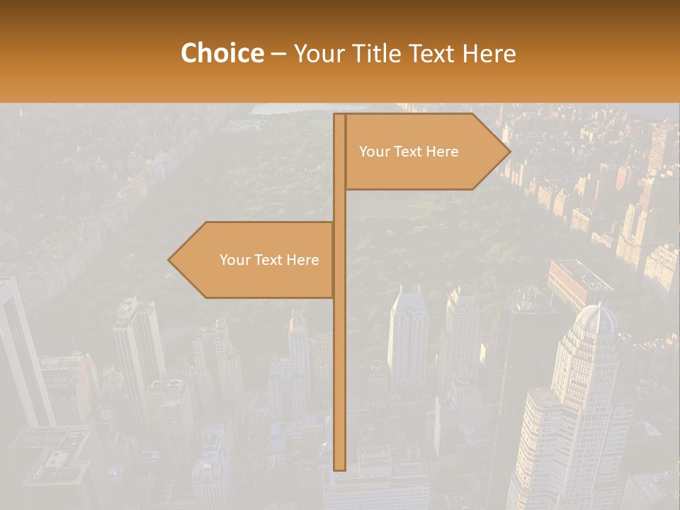 An Aerial View Of A City With Lots Of Tall Buildings PowerPoint Template