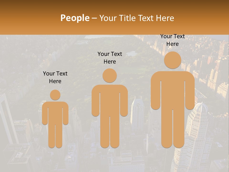 An Aerial View Of A City With Lots Of Tall Buildings PowerPoint Template