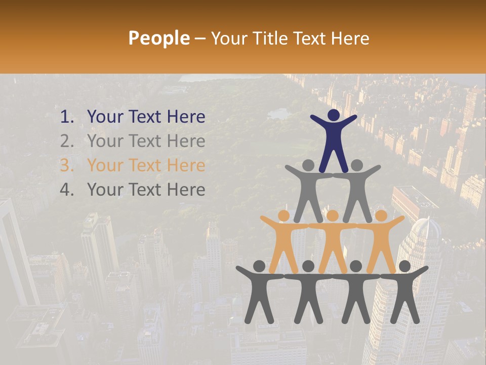 An Aerial View Of A City With Lots Of Tall Buildings PowerPoint Template