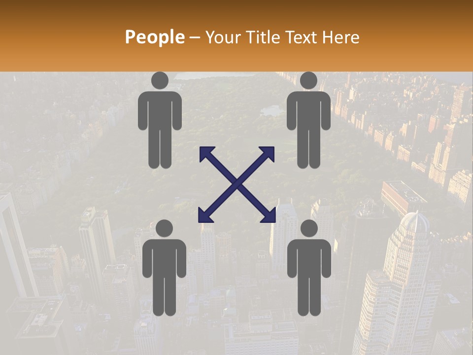 An Aerial View Of A City With Lots Of Tall Buildings PowerPoint Template