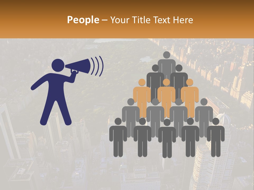 An Aerial View Of A City With Lots Of Tall Buildings PowerPoint Template