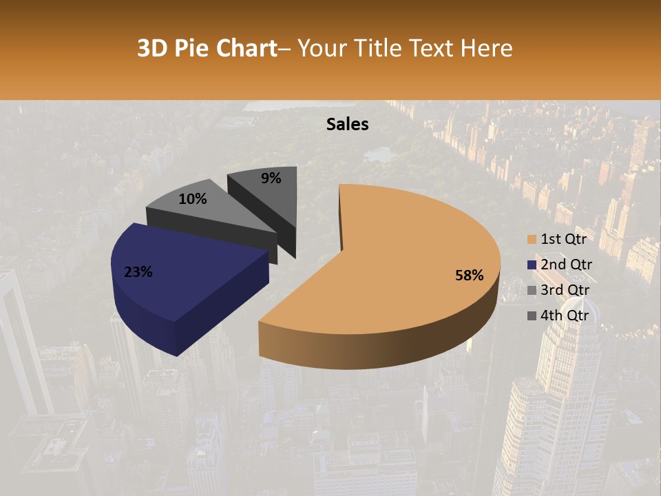 An Aerial View Of A City With Lots Of Tall Buildings PowerPoint Template
