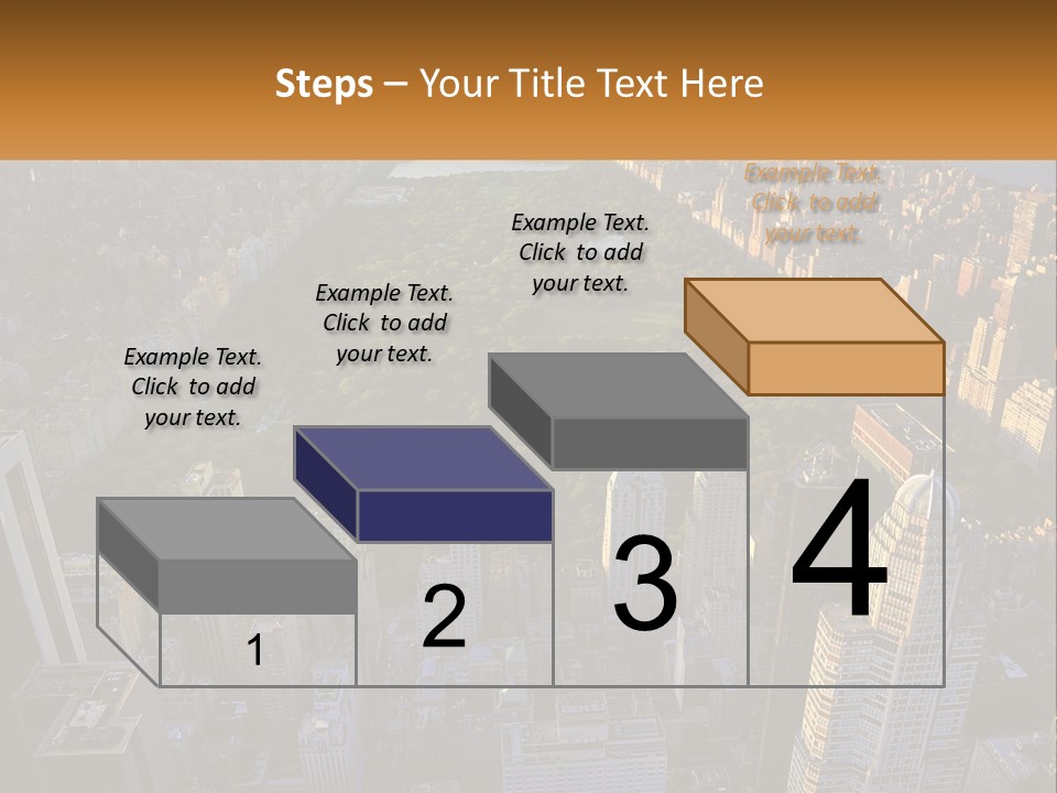An Aerial View Of A City With Lots Of Tall Buildings PowerPoint Template