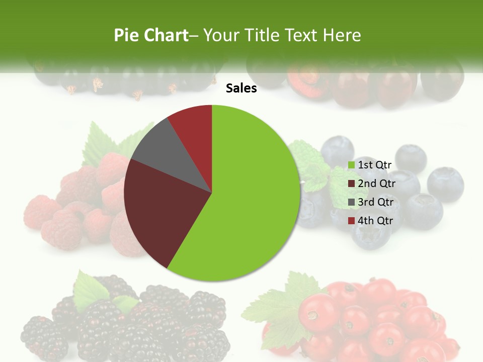 A Bunch Of Berries And Raspberries On A White Background PowerPoint Template