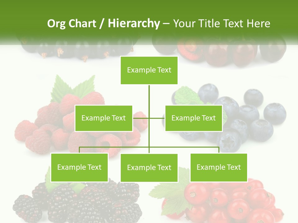 A Bunch Of Berries And Raspberries On A White Background PowerPoint Template