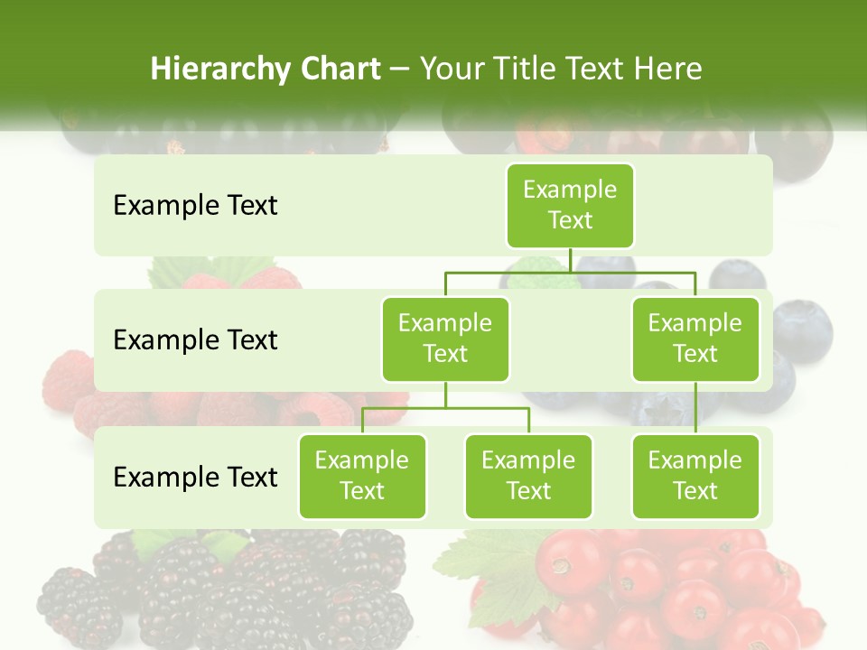 A Bunch Of Berries And Raspberries On A White Background PowerPoint Template