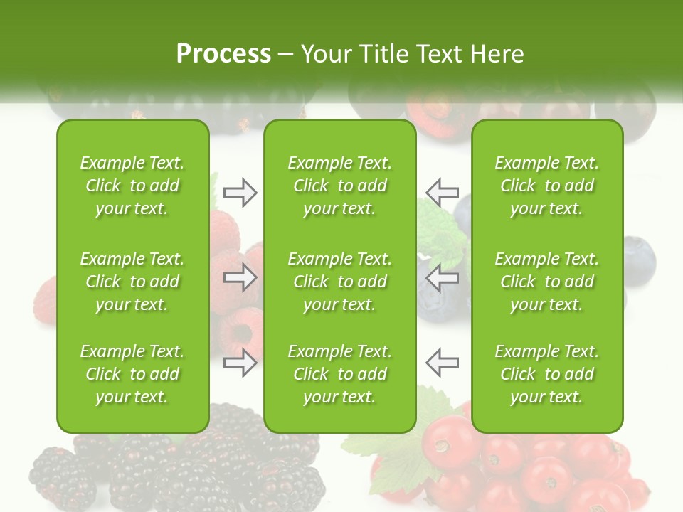 A Bunch Of Berries And Raspberries On A White Background PowerPoint Template
