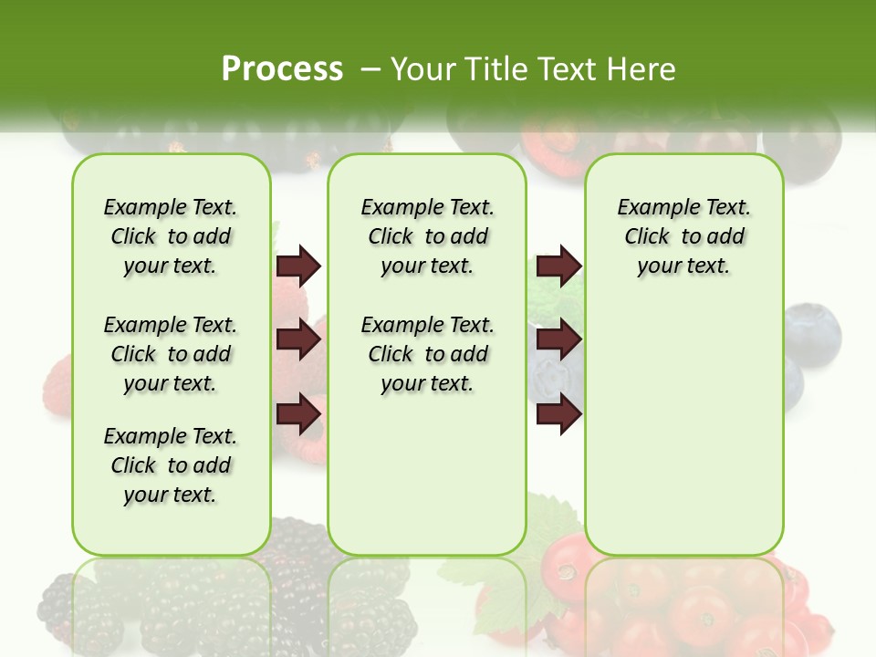 A Bunch Of Berries And Raspberries On A White Background PowerPoint Template