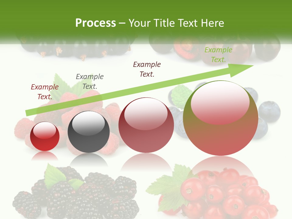 A Bunch Of Berries And Raspberries On A White Background PowerPoint Template