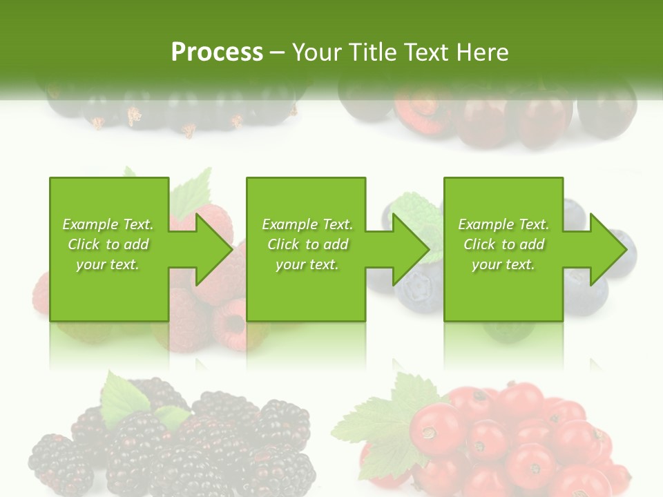 A Bunch Of Berries And Raspberries On A White Background PowerPoint Template