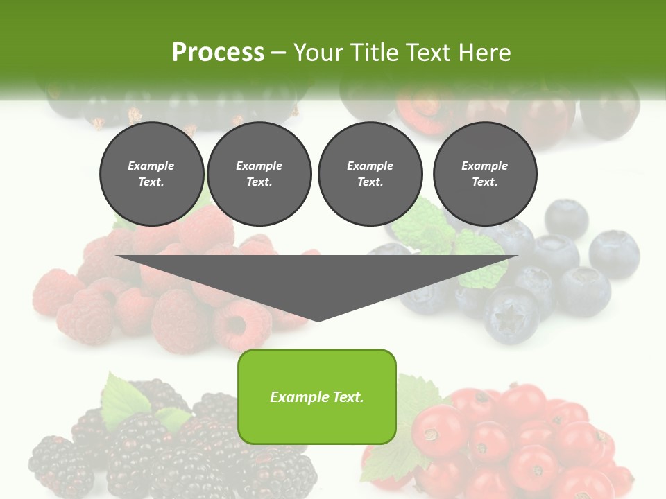 A Bunch Of Berries And Raspberries On A White Background PowerPoint Template
