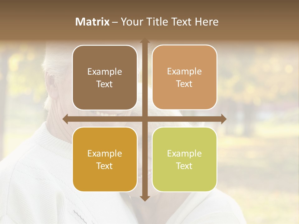An Elderly Couple Is Smiling For The Camera PowerPoint Template