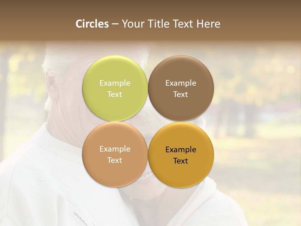 An Elderly Couple Is Smiling For The Camera PowerPoint Template