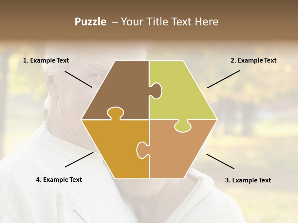 An Elderly Couple Is Smiling For The Camera PowerPoint Template