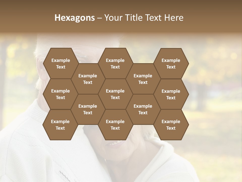 An Elderly Couple Is Smiling For The Camera PowerPoint Template