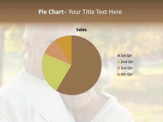 An Elderly Couple Is Smiling For The Camera PowerPoint Template