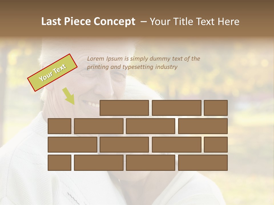 An Elderly Couple Is Smiling For The Camera PowerPoint Template