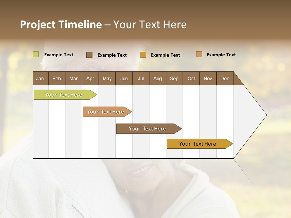 An Elderly Couple Is Smiling For The Camera PowerPoint Template