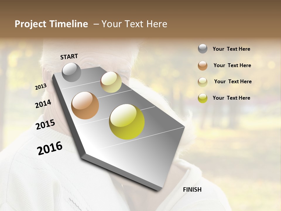 An Elderly Couple Is Smiling For The Camera PowerPoint Template