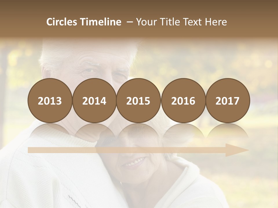 An Elderly Couple Is Smiling For The Camera PowerPoint Template