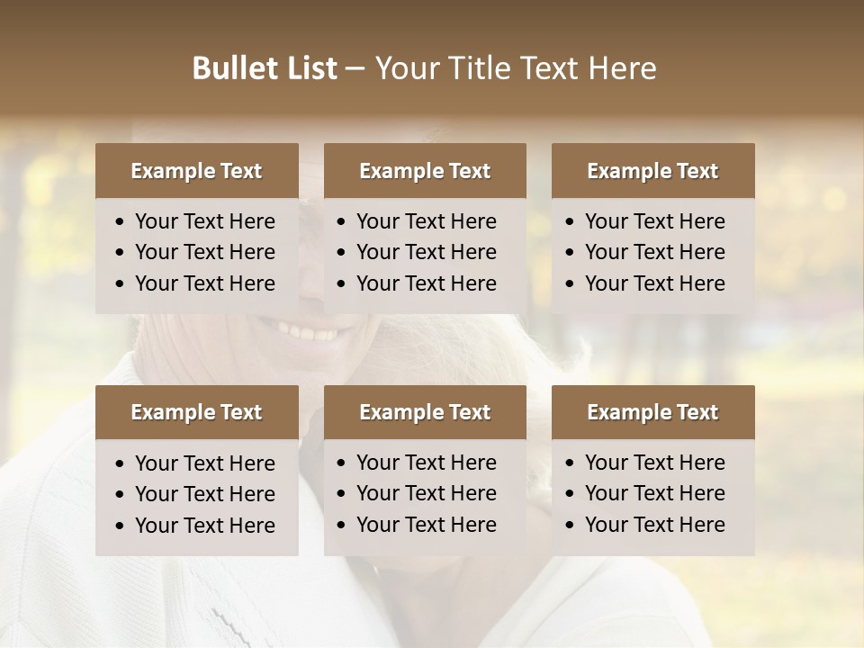 An Elderly Couple Is Smiling For The Camera PowerPoint Template