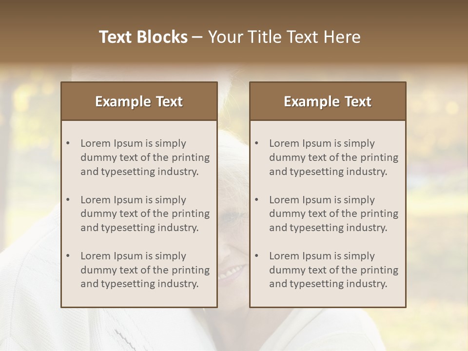 An Elderly Couple Is Smiling For The Camera PowerPoint Template