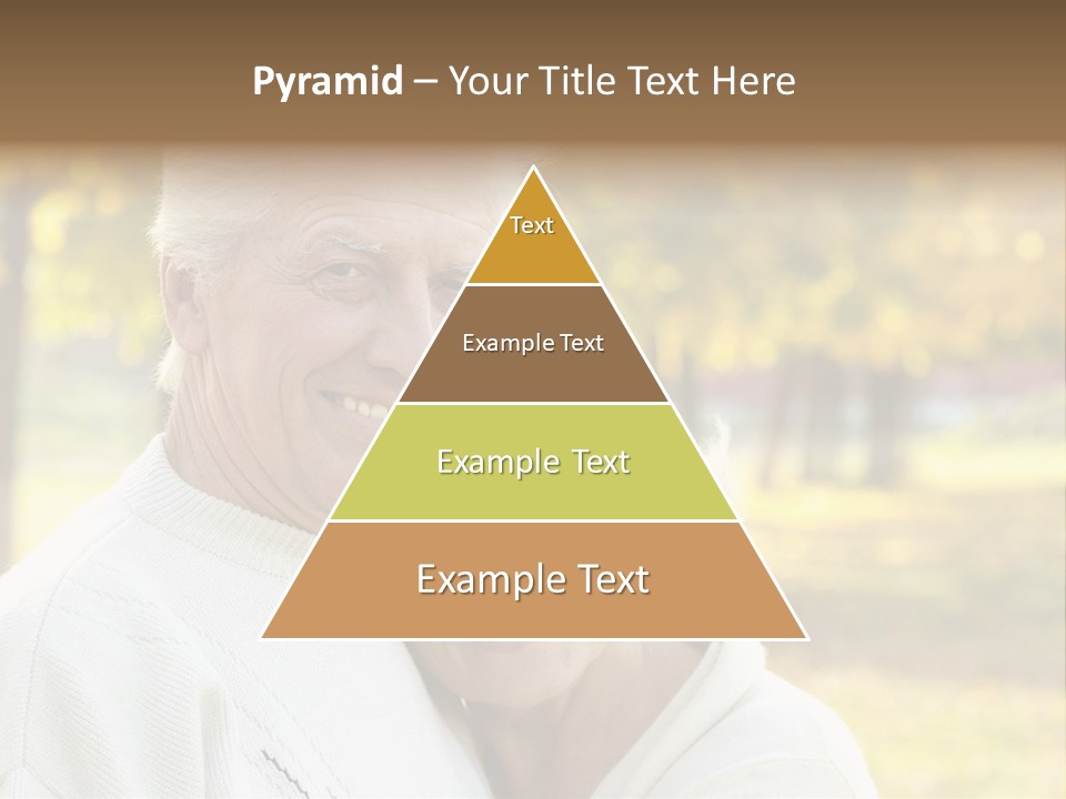 An Elderly Couple Is Smiling For The Camera PowerPoint Template