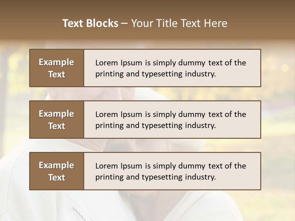 An Elderly Couple Is Smiling For The Camera PowerPoint Template