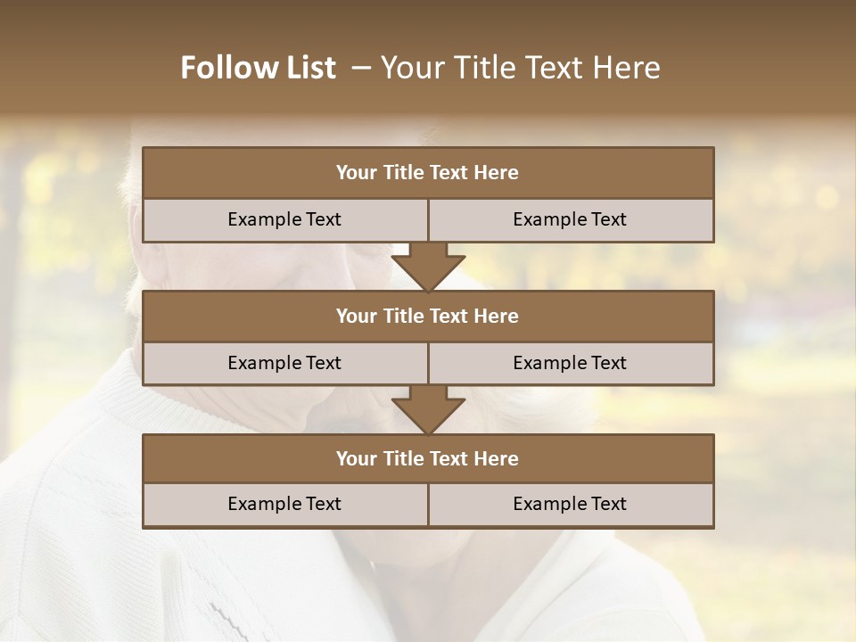 An Elderly Couple Is Smiling For The Camera PowerPoint Template