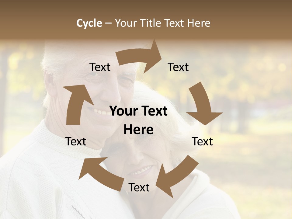 An Elderly Couple Is Smiling For The Camera PowerPoint Template