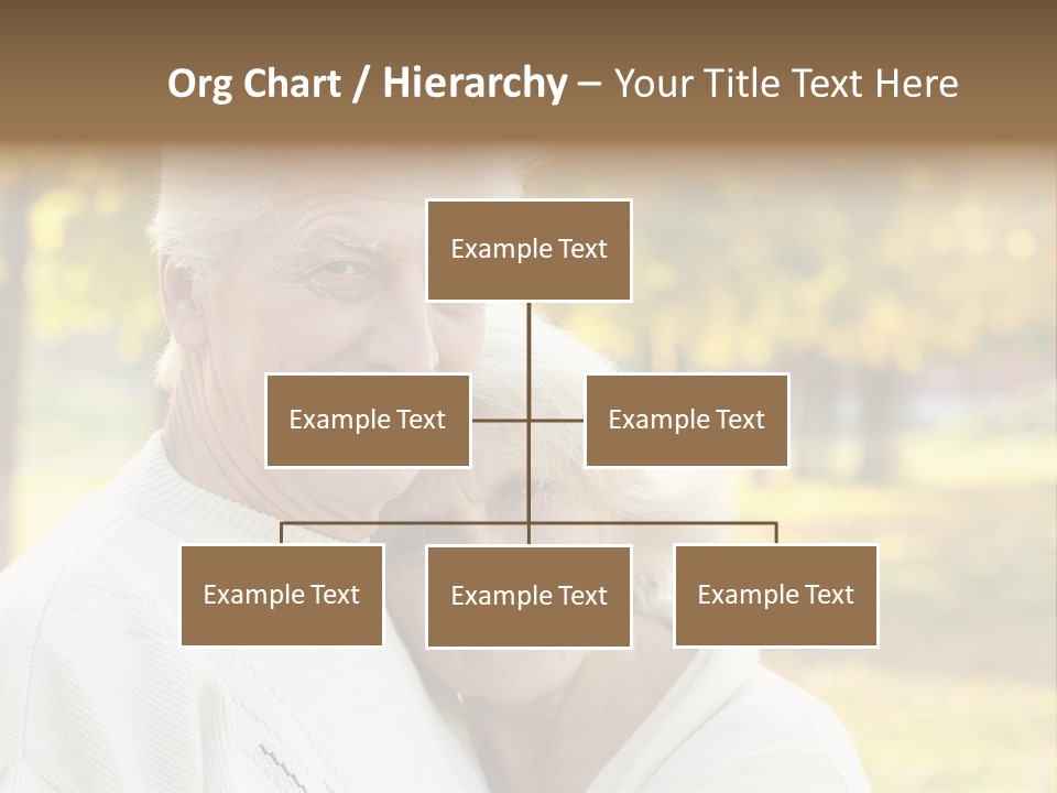An Elderly Couple Is Smiling For The Camera PowerPoint Template
