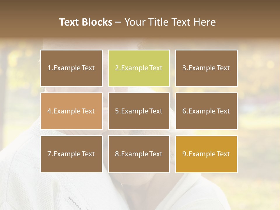 An Elderly Couple Is Smiling For The Camera PowerPoint Template