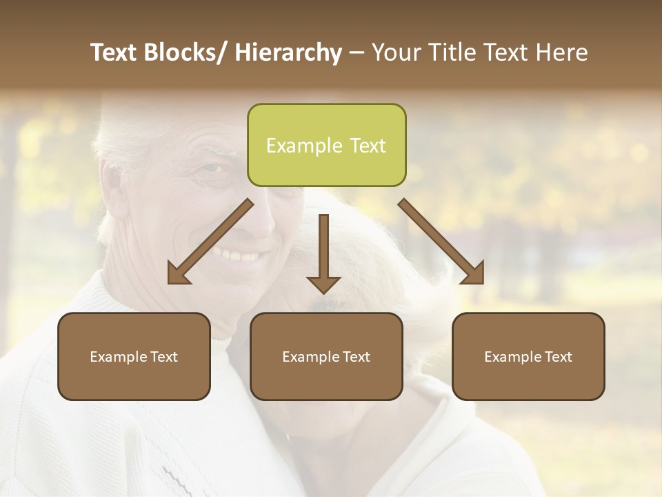 An Elderly Couple Is Smiling For The Camera PowerPoint Template