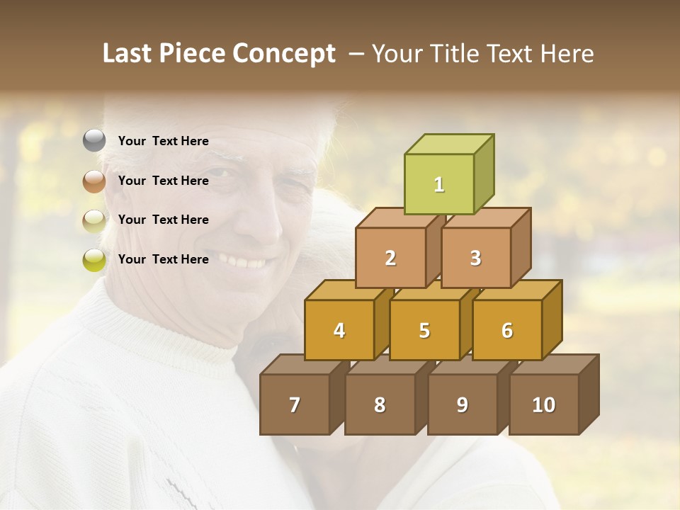 An Elderly Couple Is Smiling For The Camera PowerPoint Template