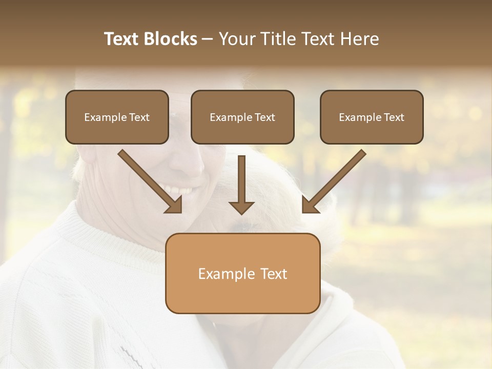 An Elderly Couple Is Smiling For The Camera PowerPoint Template