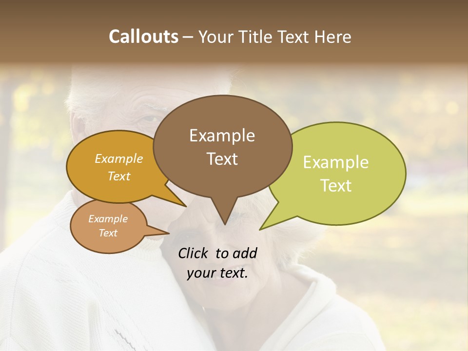 An Elderly Couple Is Smiling For The Camera PowerPoint Template