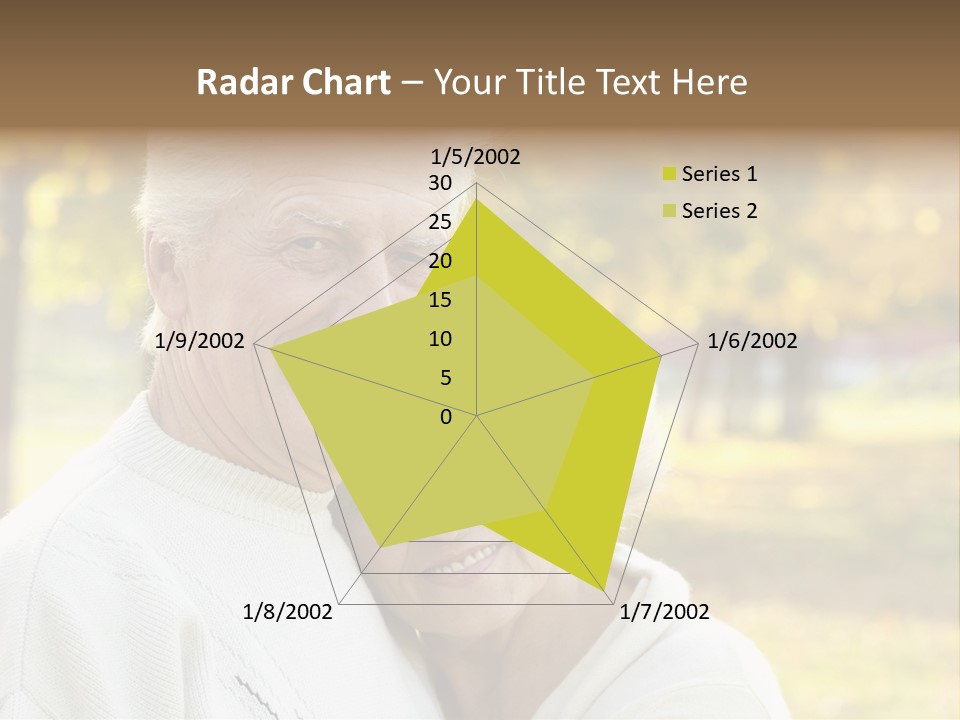 An Elderly Couple Is Smiling For The Camera PowerPoint Template