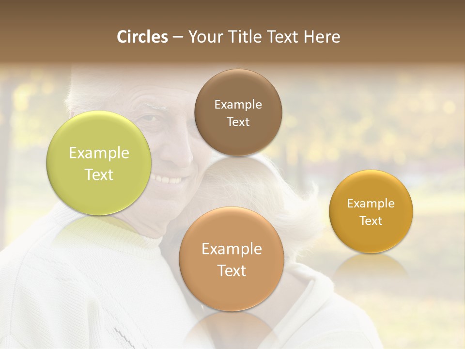 An Elderly Couple Is Smiling For The Camera PowerPoint Template