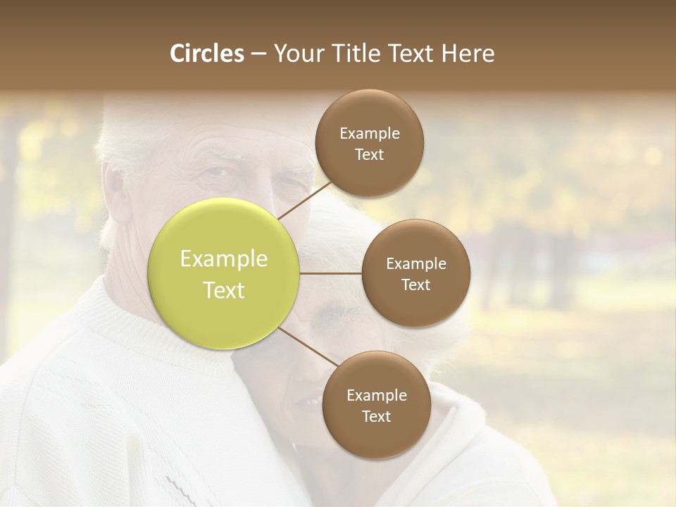 An Elderly Couple Is Smiling For The Camera PowerPoint Template