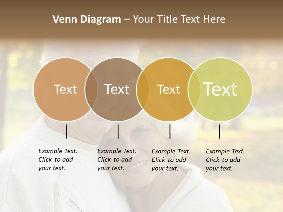 An Elderly Couple Is Smiling For The Camera PowerPoint Template