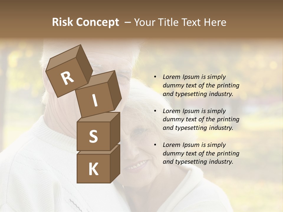 An Elderly Couple Is Smiling For The Camera PowerPoint Template