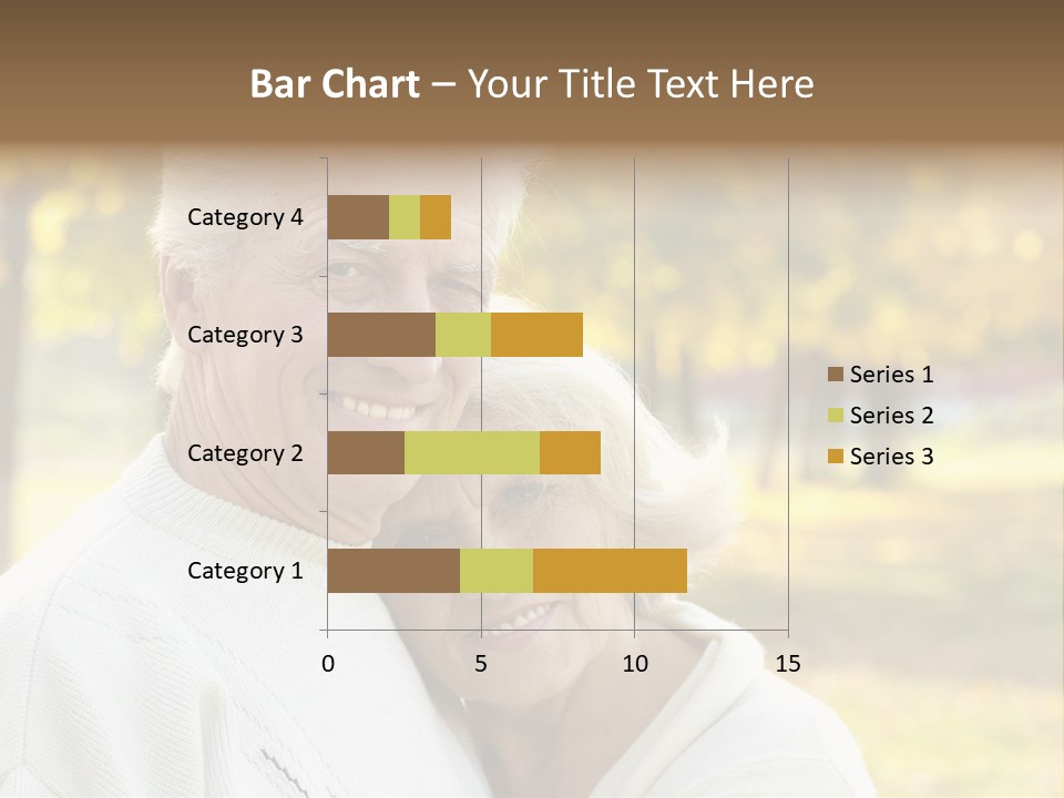 An Elderly Couple Is Smiling For The Camera PowerPoint Template