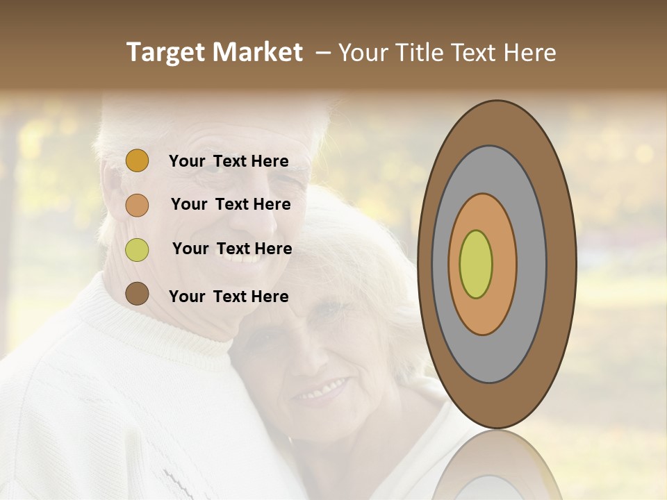 An Elderly Couple Is Smiling For The Camera PowerPoint Template