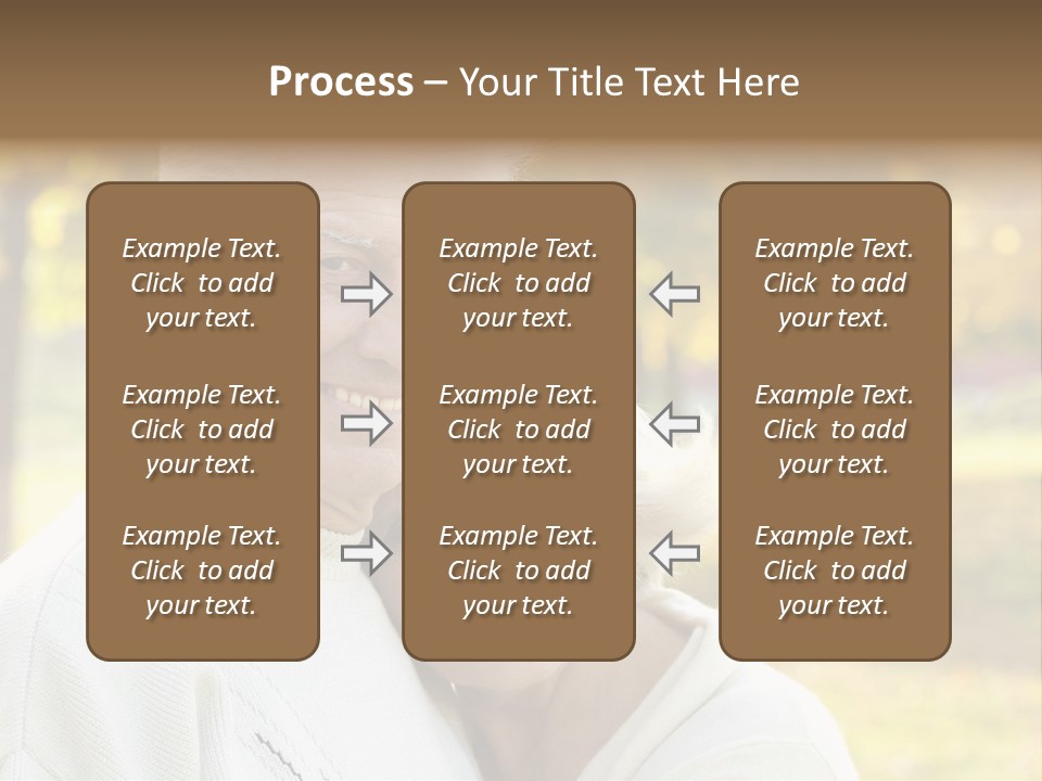 An Elderly Couple Is Smiling For The Camera PowerPoint Template